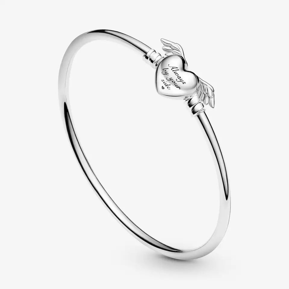 Bracelet Charm Winged Love Heart