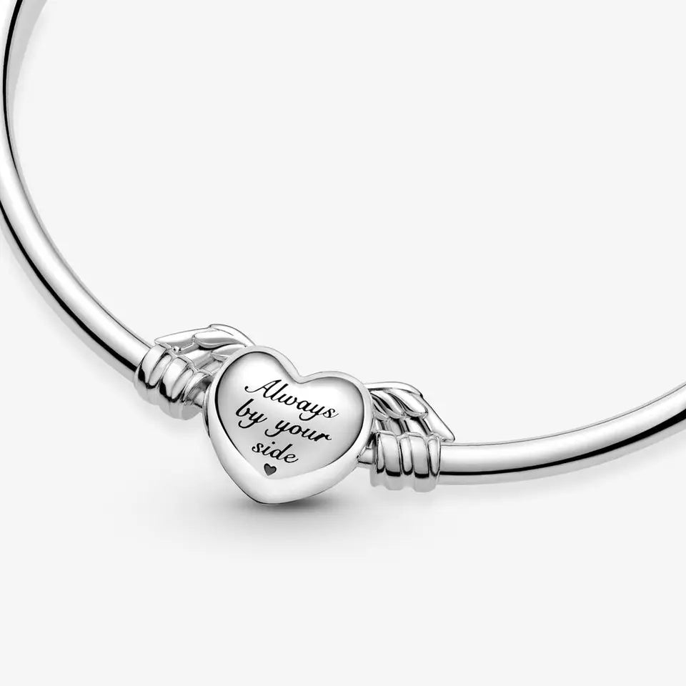 Bracelet Charm Winged Love Heart